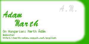 adam marth business card